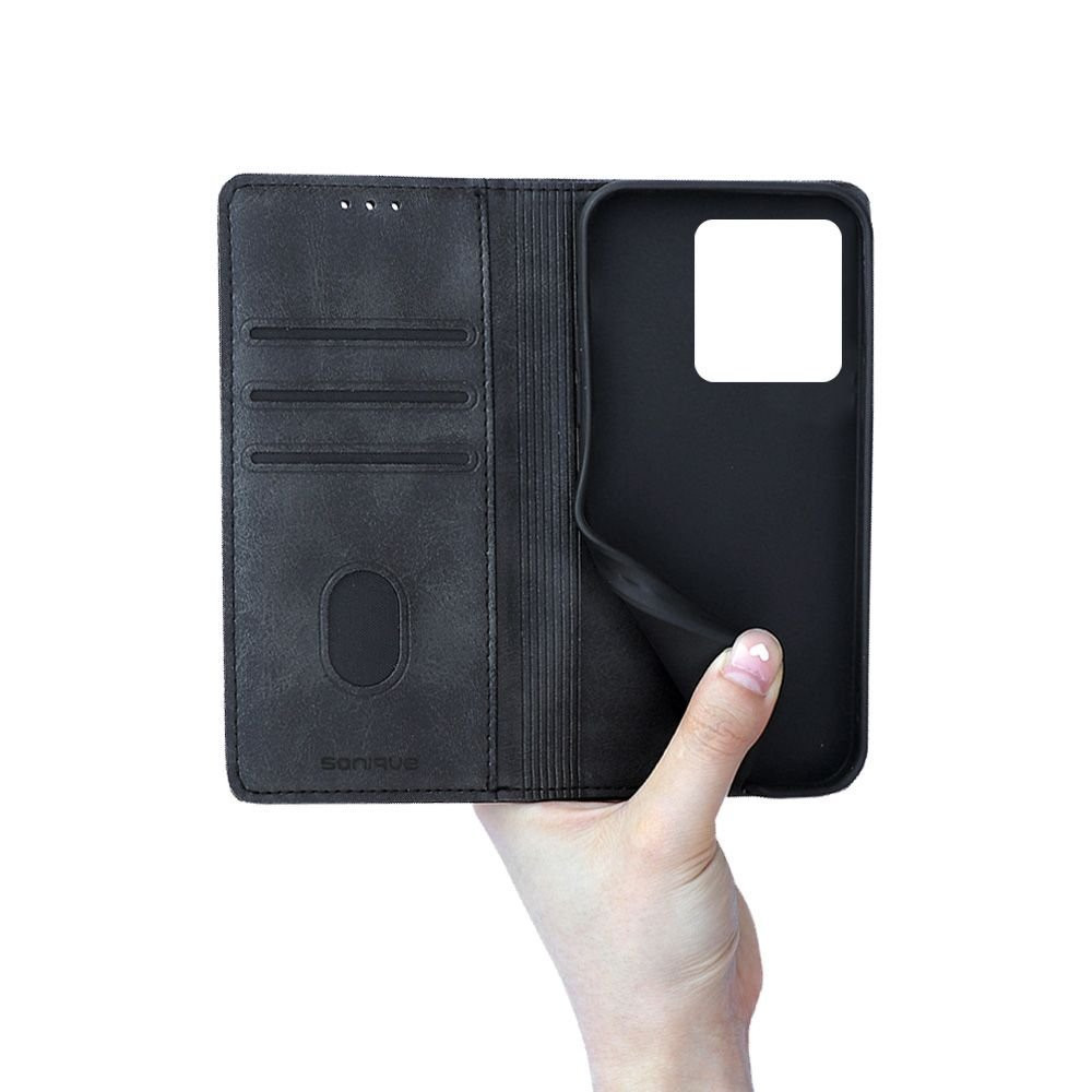 Θήκη Πορτοφόλι Vintage Magnet Wallet Sonique Realme GT 7 5G / Realme GT 7T 5G Μαύρο