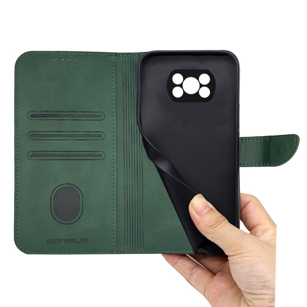  Θήκη Πορτοφόλι Sonique Urban Wallet Xiaomi Poco X3 NFC / Poco X3 Pro Πράσινο Σκούρο