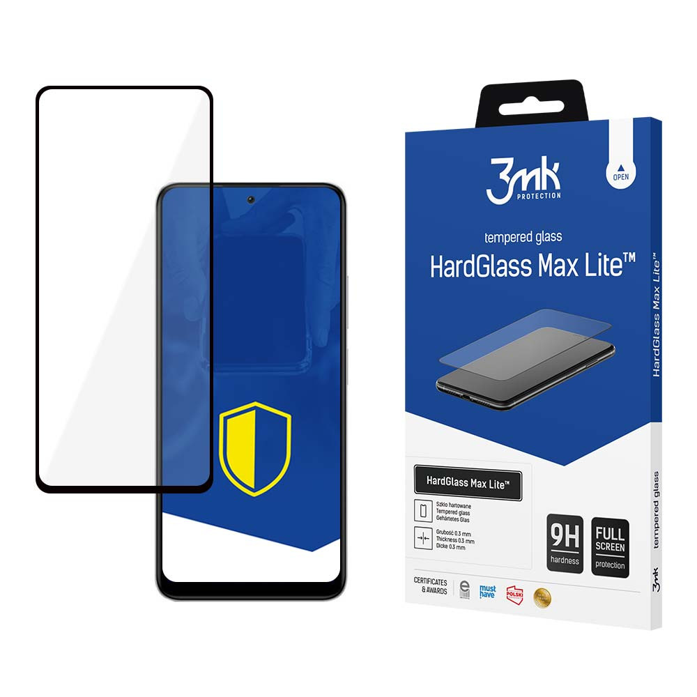 3MK HardGlass Max Lite Full Screen για Xiaomi - 3MK - Μαύρο - Redmi Note 12