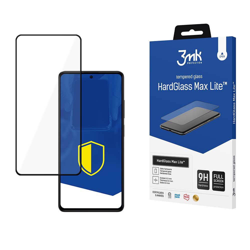 3MK HardGlass Max Lite Full Screen Xiaomi Poco X5 Pro 5G Μαύρο - 3MK - Μαύρο - Poco X5 Pro 5G