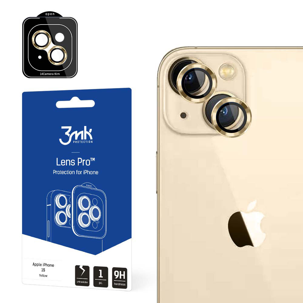 3MK Lens Protection Pro Προστασία Κάμερας Apple - 3MK - Yellow - iPhone 15