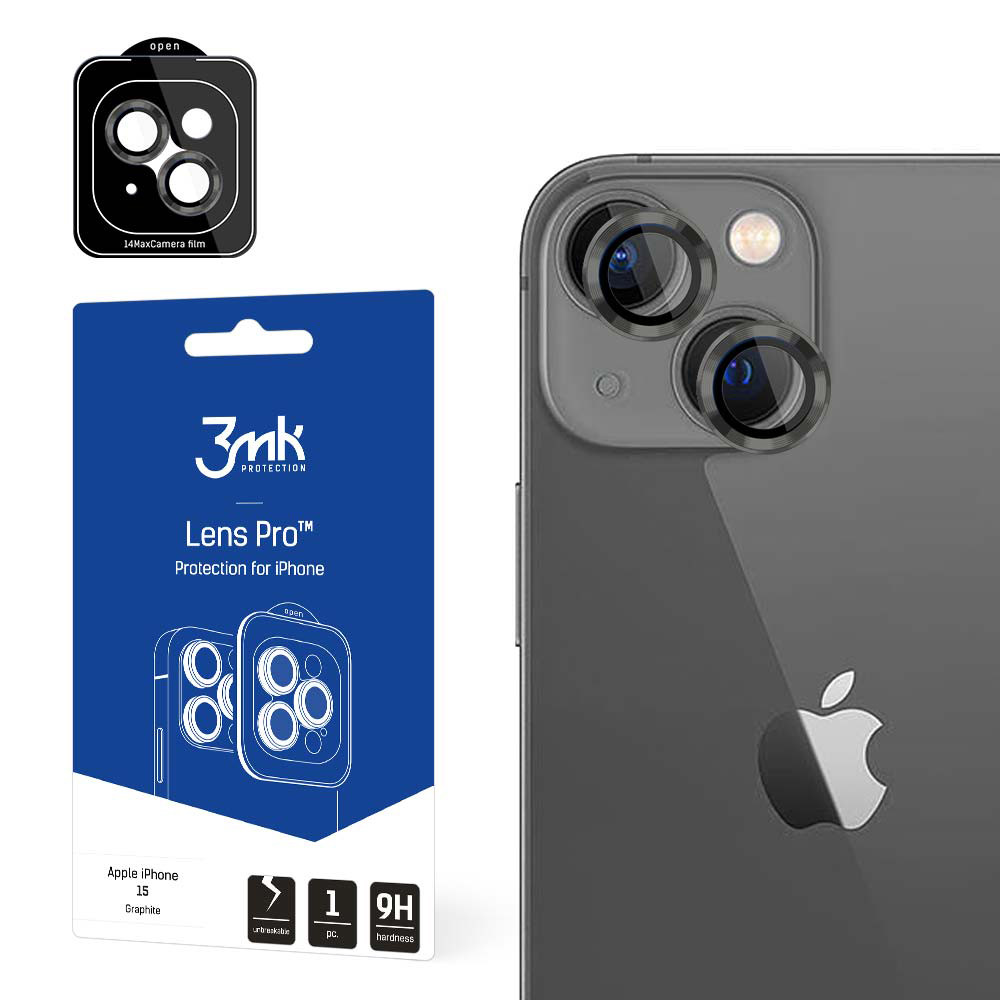 3MK Lens Protection Pro Προστασία Κάμερας Apple - 3MK - Graphite - iPhone 15