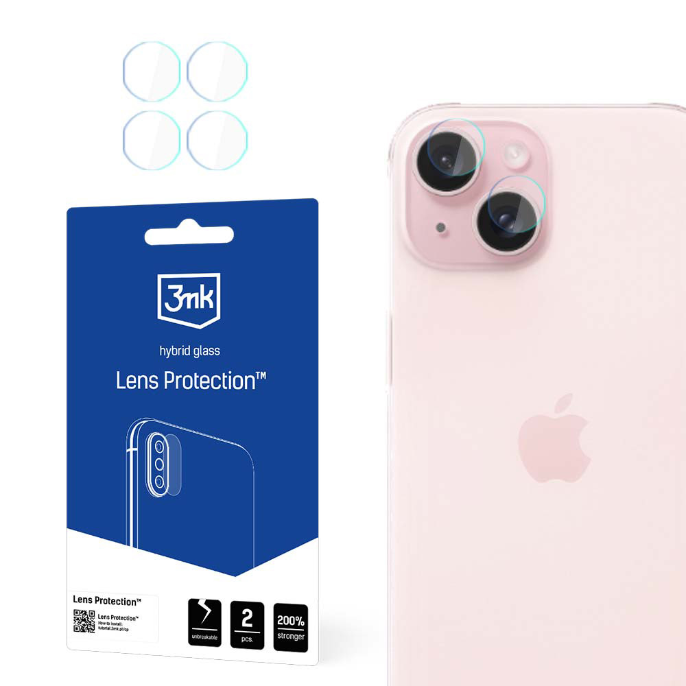 3MK FG Camera Lens Flexible Glass Film Prοtector 7H Apple (4τμ) iPhone 15 Plus - 3MK - iPhone 15 Plus