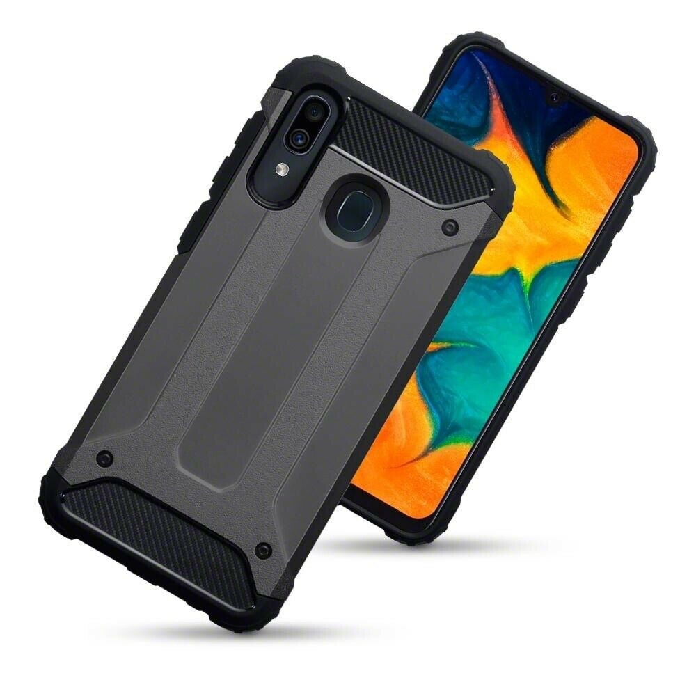  Terrapin Ανθεκτική Θήκη Double Layer Impact Samsung Galaxy A30 - Gunmetal (131-002-155)