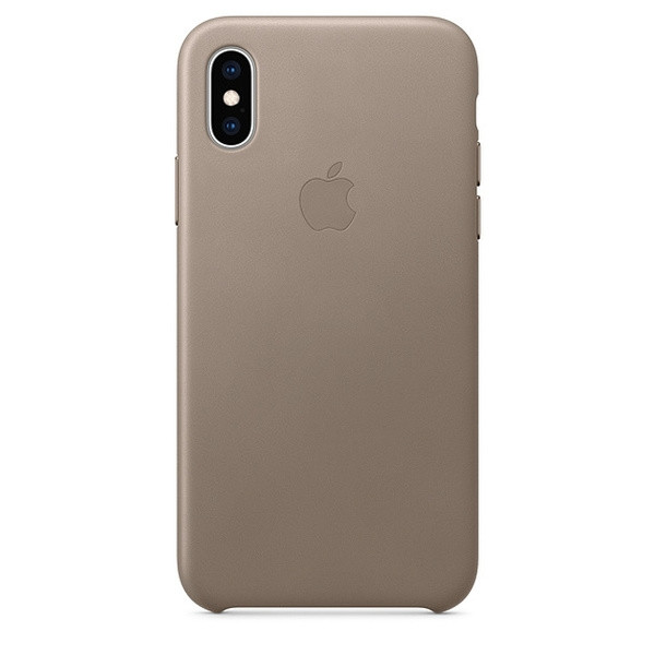 Official Apple Δερμάτινη Θήκη iPhone XS - Taupe (MRWL2ZM/A)