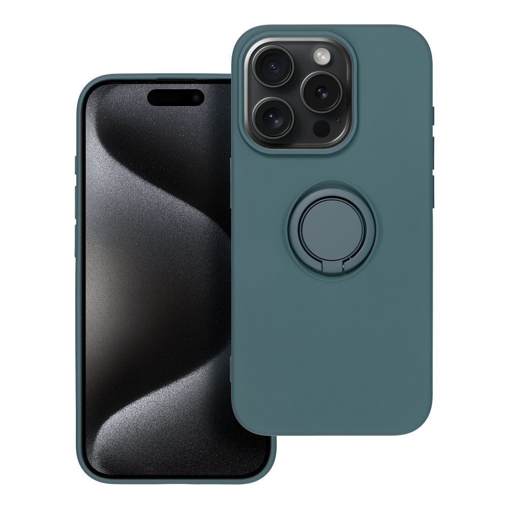 OEM Θήκη Σιλικόνης Ring Case για iPhone 15 Pro - Green (200-110-627)