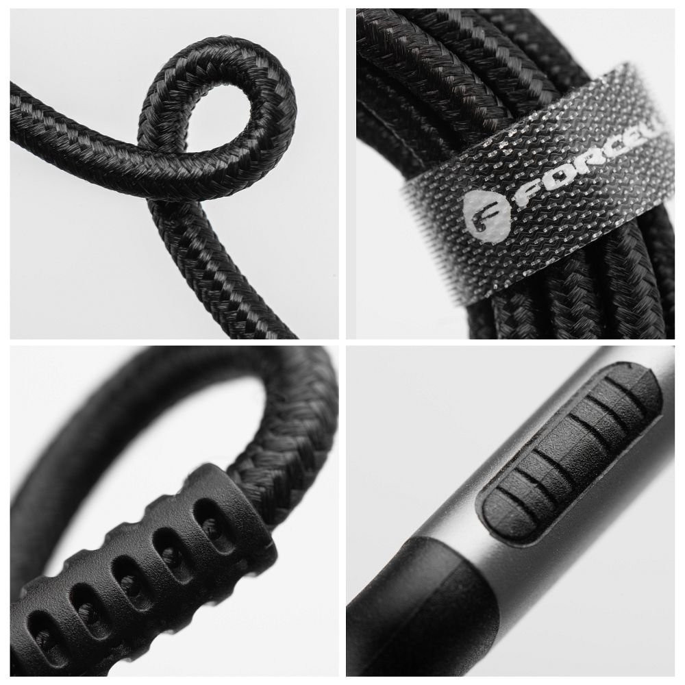 FORCELL F-ENERGY C256 cable USB A to Type C QC4.0 3A 66W Cafule 2m black