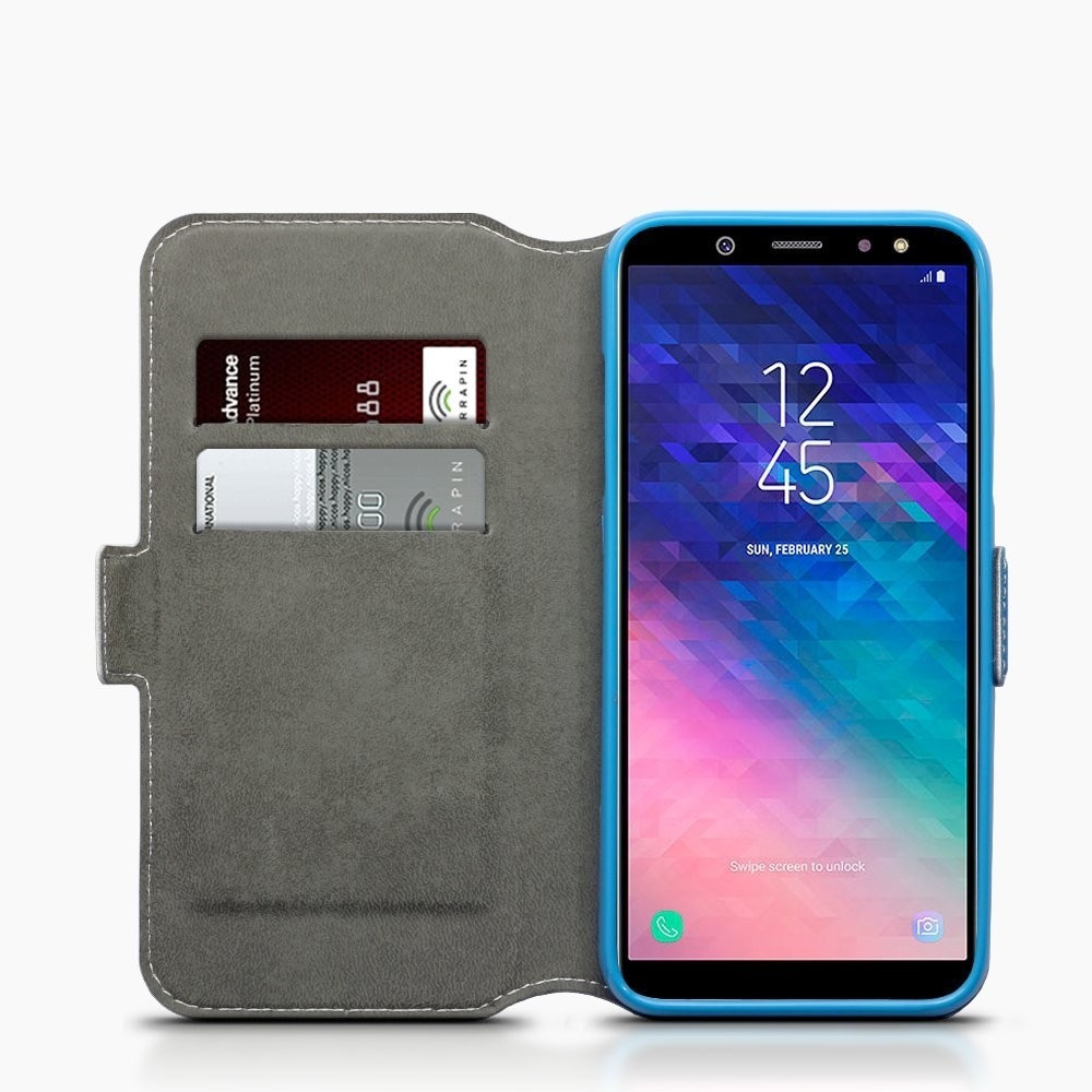 Terrapin Low Profile Thin Θήκη - Πορτοφόλι Samsung Galaxy A6 2018 - Light Blue 