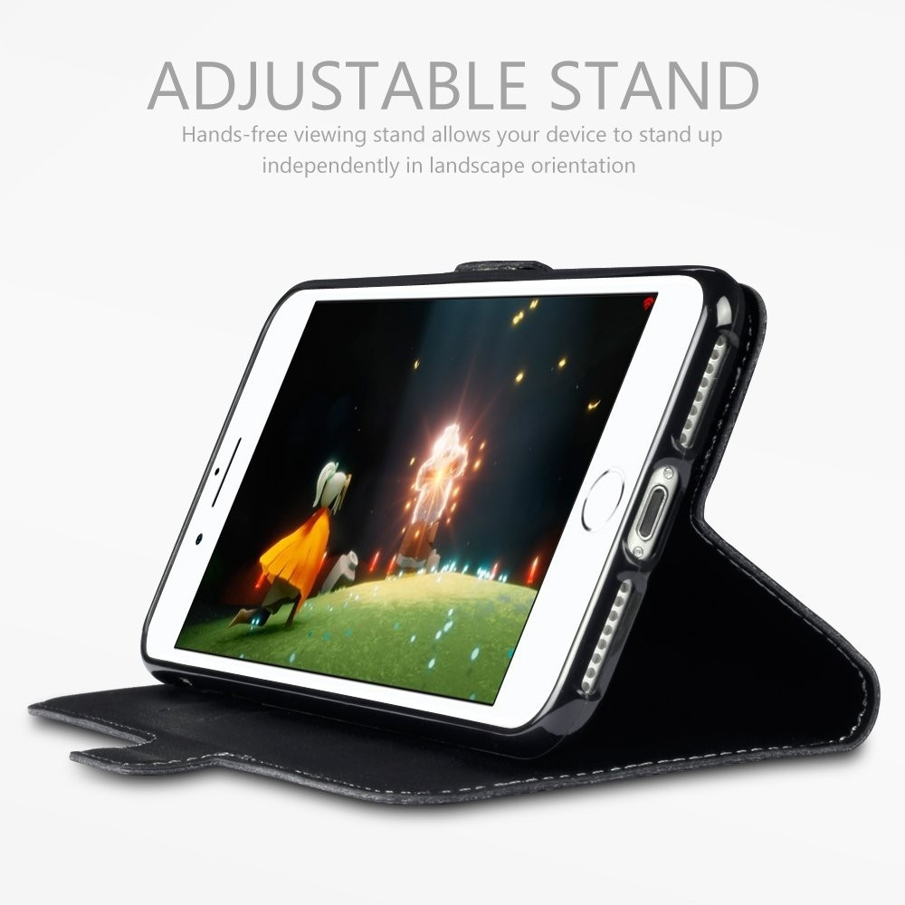 Terrapin Low Profile Δερμάτινη Θήκη - Πορτοφόλι iPhone 8 Plus/ 7 Plus - Black