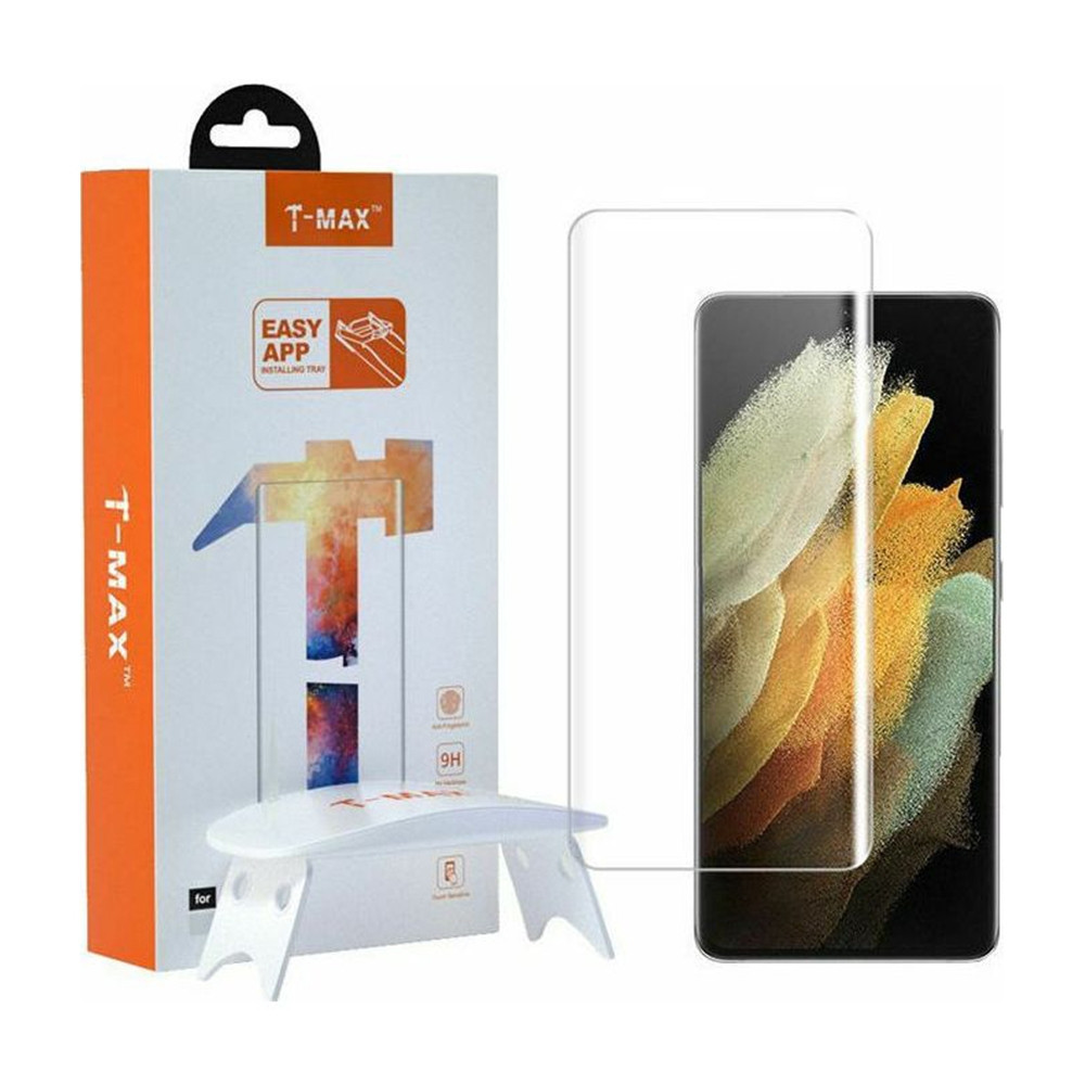 T-MAX UV Glass Samsung + Λάμπα UV - Galaxy S21 Ultra - Διάφανο (200-108-370)