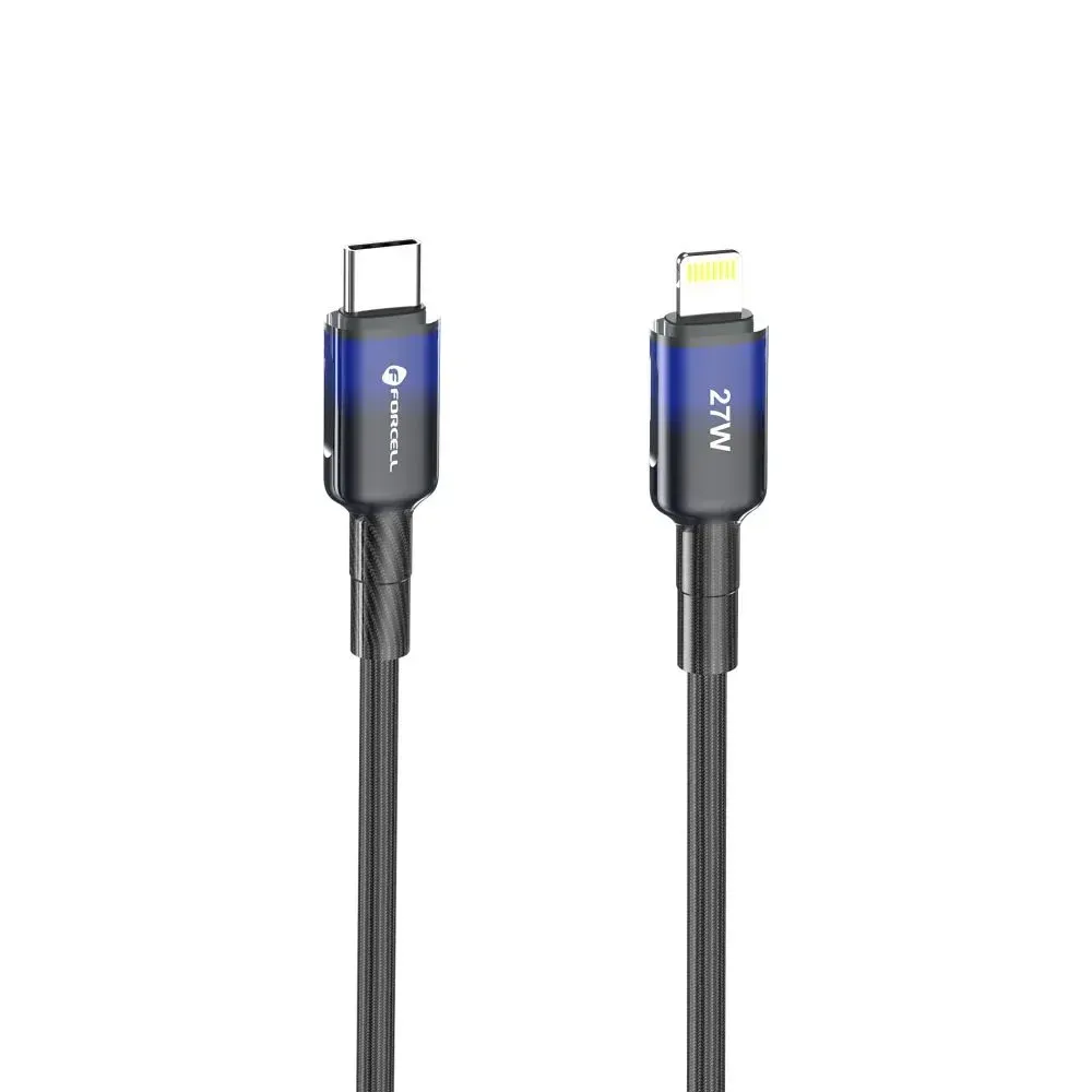 FORCELL USB-C σε Lightning 27W PD 3A 1m C356 Μαύρο