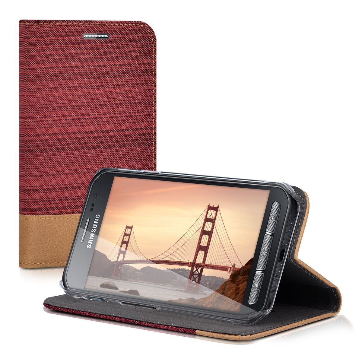 Θήκη-Πορτοφόλι για Samsung Galaxy Xcover 3 κόκκινη by KW (200-101-682)