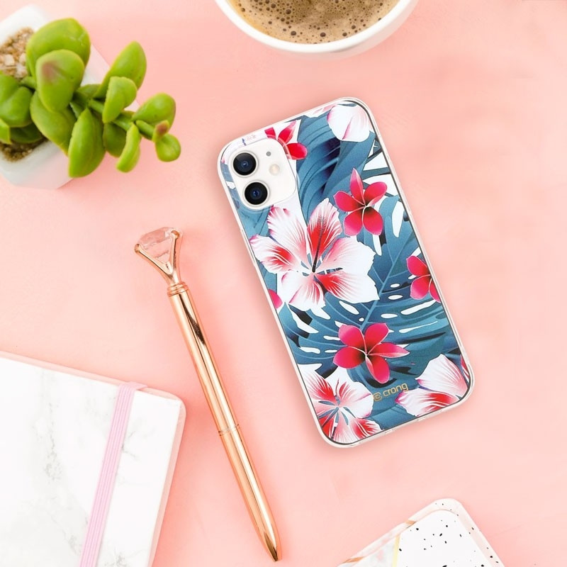 Crong Flower Θήκη Σιλικόνης Apple iPhone 12 mini - Pattern 03 (CRG-FLR-IP1254-03)