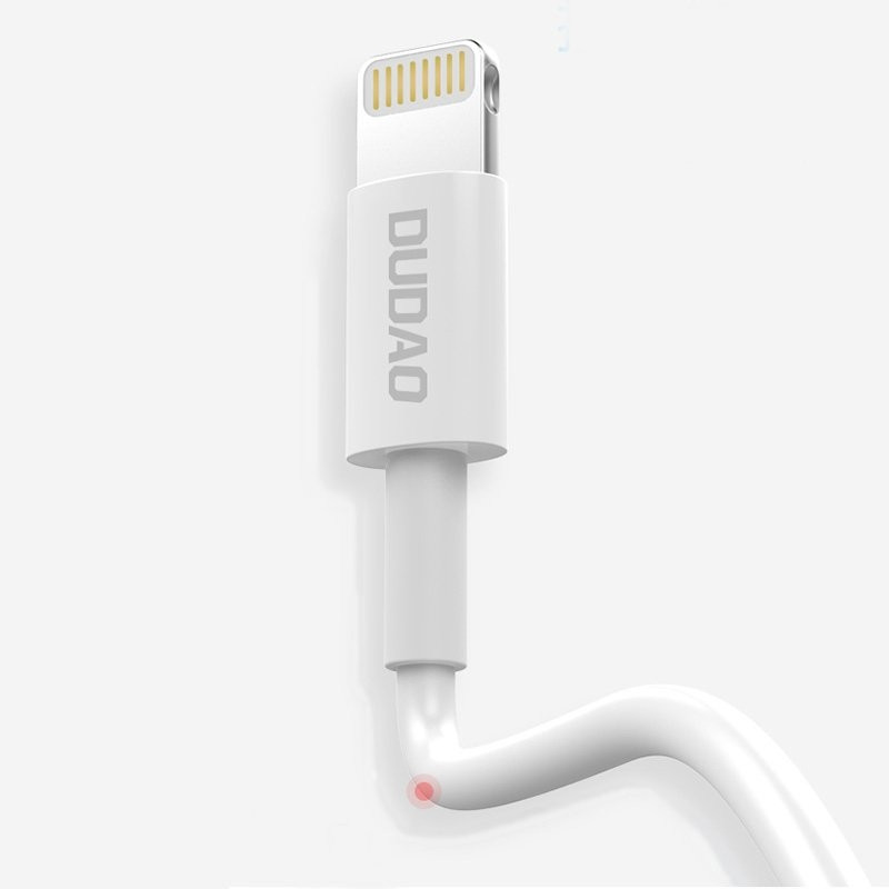 Dudao USB / δεδομένων Lightning καλώδιο φόρτισης 3Α 1m White (L1L λευκό) - (200-105-094)