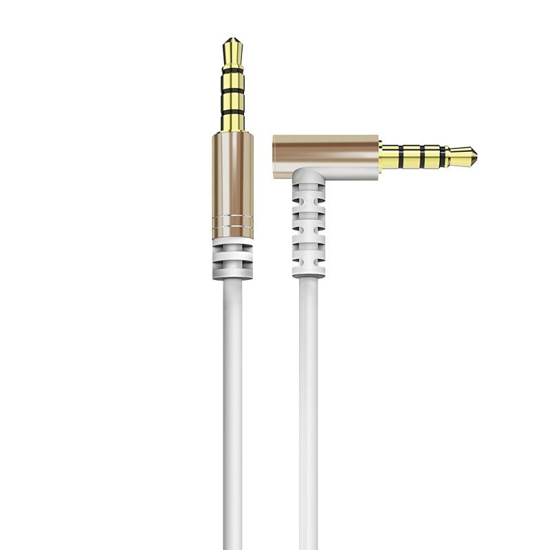 Dudao Γωνιακό Καλώδιο Aux Mini Jack 3.5mm 1M White (200-105-209)
