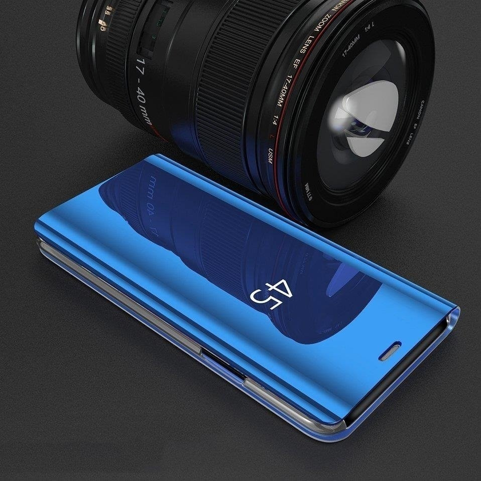 Θήκη Clear View Standing Cover για Samsung Galaxy A70 Μπλε -OEM (200-103-807)