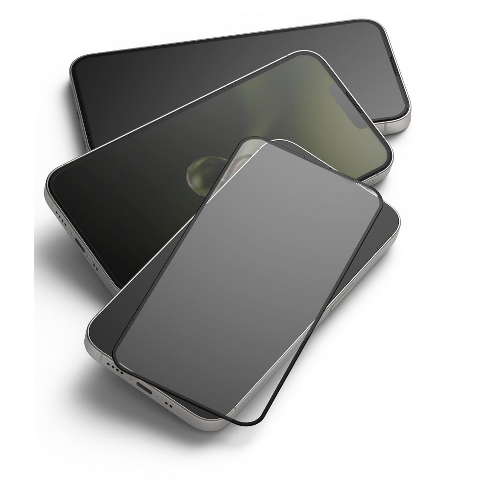 Ringke Invisible Defender ID Tempered Glass - Premium Full Cover Αντιχαρακτικό Γυαλί Οθόνης Apple iPhone 13 mini - Black (8809818845771)