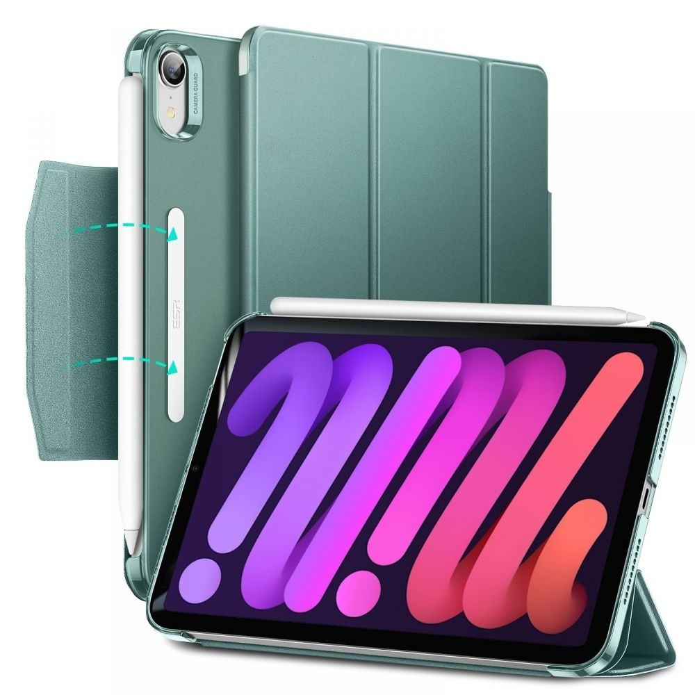 ESR Ascend Trifold Θήκη με Υποδοχή Apple Pencil - Apple iPad Mini 6 2021 - Forest Green (4894240139875)