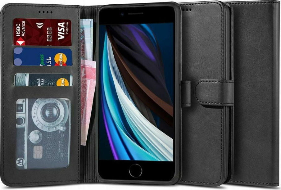 Tech-Protect Θήκη Πορτοφόλι Apple iPhone SE 2020 / 8 / 7 - Black (75624)