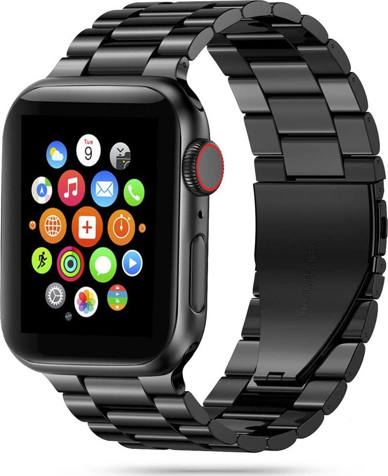 Tech-Protect Μεταλλικό Λουράκι Stainless Apple Watch SE/7/6/5/4/3 (45/44/42mm) - Black (73248)ο εξ ολοκλήρου από ανοξείδωτο ατσάλι για το αγαπημένο σας Apple Watch SE/7/6/5/4/3 (45/44/42mm).   