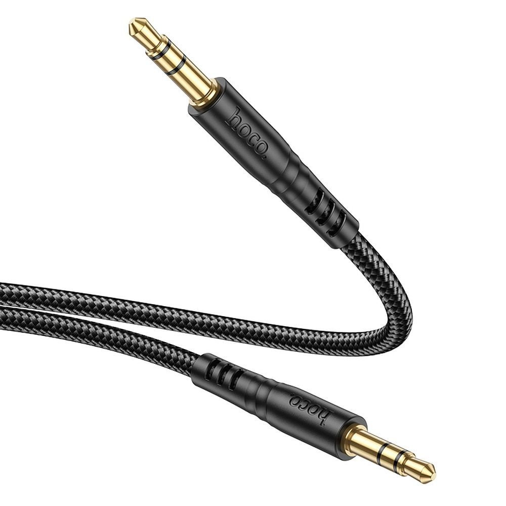 Καλώδιο HOCO AUX Jack 3,5 mm (αρσενικό) σε Jack 3,5 mm (αρσενικό) UPA24 1 m μαύρο