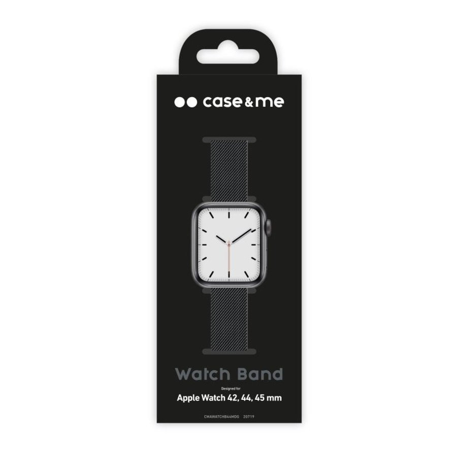 SBS Λουράκι Stainless Steel Milanese Slim Sonique για Apple Watch (42/44/45/49MM) Dark Grey