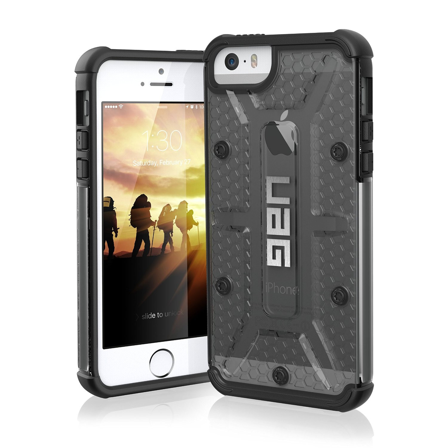 UAG Θήκη Feather-Light Composite iPhone SE/5S/5 - Ash/Black (IPHSE/5S-ASH)