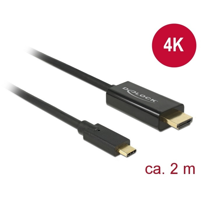 Delock USB-C 3 Male > HDMI Male 4K 30Hz 2m (85259)