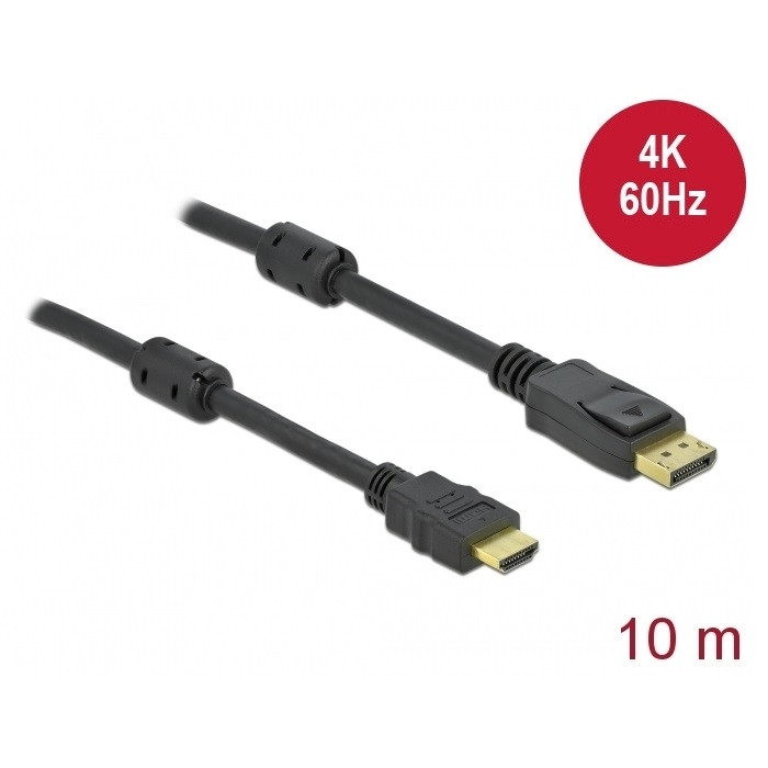 Delock Active Cable DisplayPort 1.2 > HDMI 4K 60Hz 10m (85960)