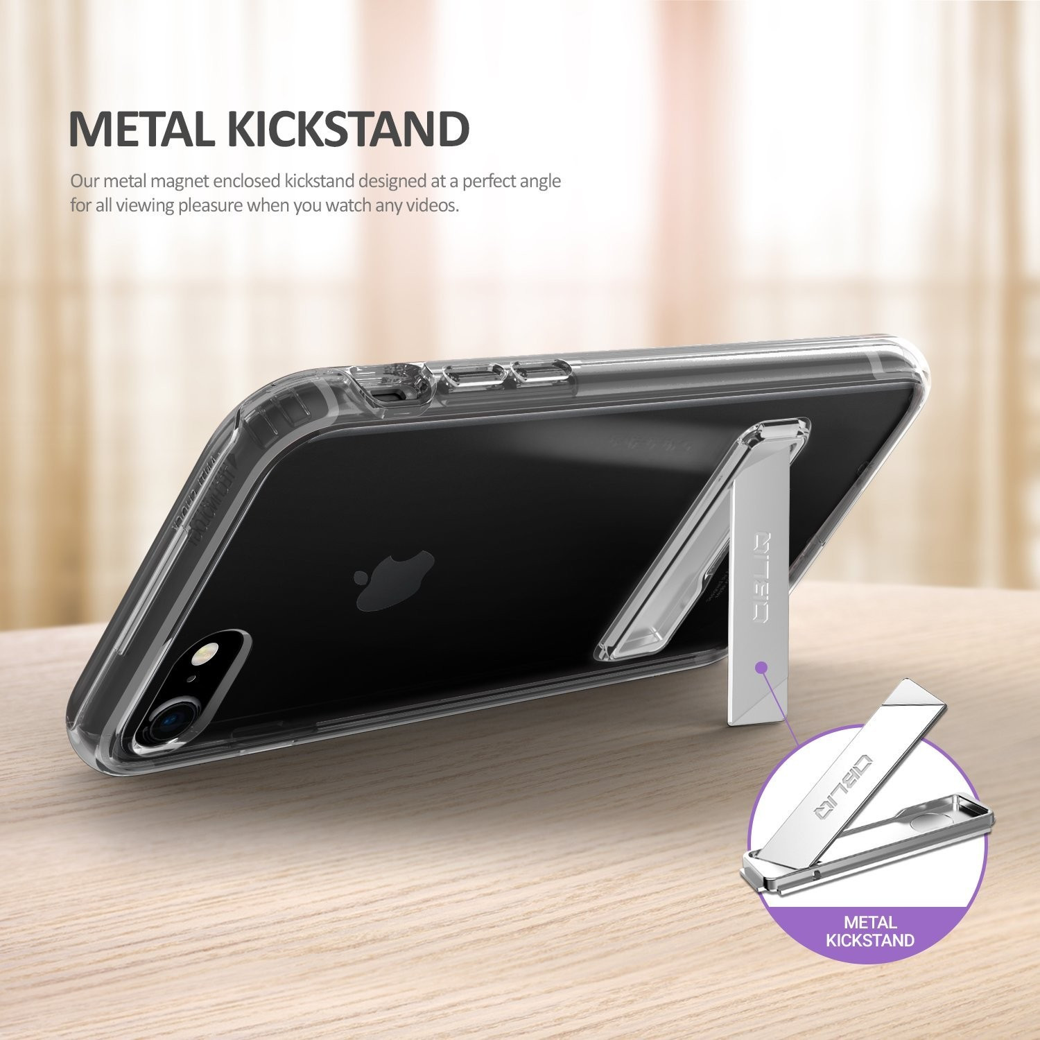 Obliq Θήκη Naked Shield Kickstand iPhone 7 - Black (61390) 