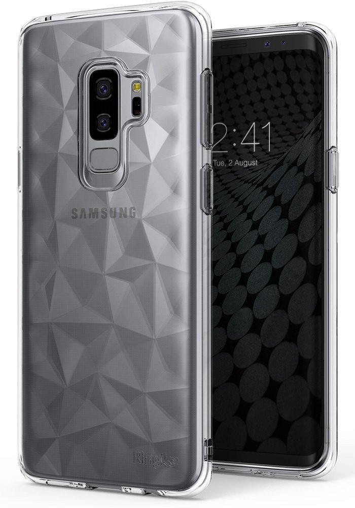 Ringke (Air) Διάφανη Θήκη Σιλικόνης Galaxy S9 Plus με Ανάγλυφο Σχέδιο-Clear 