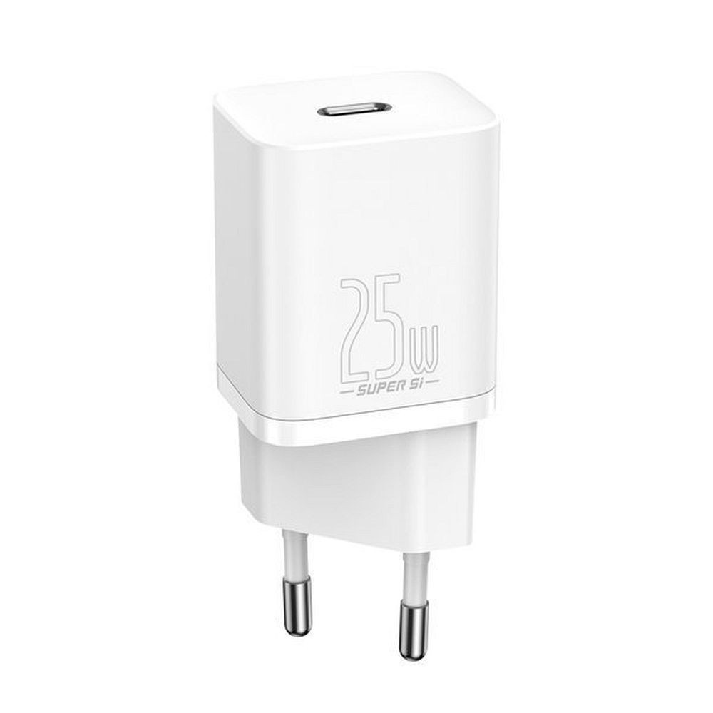 Baseus Φορτιστής  Super Si Quick Charger 1C 25W καλώδιο Type C 1m Λευκό (200-110-585)