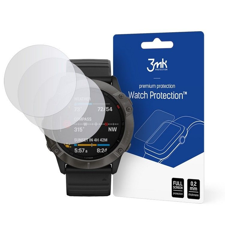3MK Premium Watch Protection - Screen Protector για Garmin Fenix 6X / 6X Pro - 3 Tεμάχια (72564)