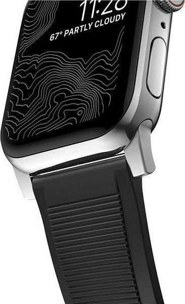 Nomad Ανθεκτικό Λουράκι Σιλικόνης Rugged Strap - Apple Watch SE/6/5/4/3 (44/42mm) - Silver (NM1A41SN00)