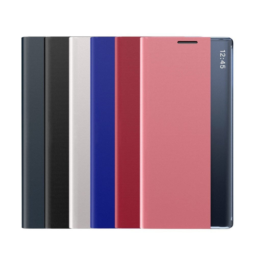OEM New Sleep Flip Cover Case Θήκη με Ημιδιάφανο Παράθυρο Xiaomi Redmi Note 9 Pro / Redmi Note 9S - Black (200-106-631)