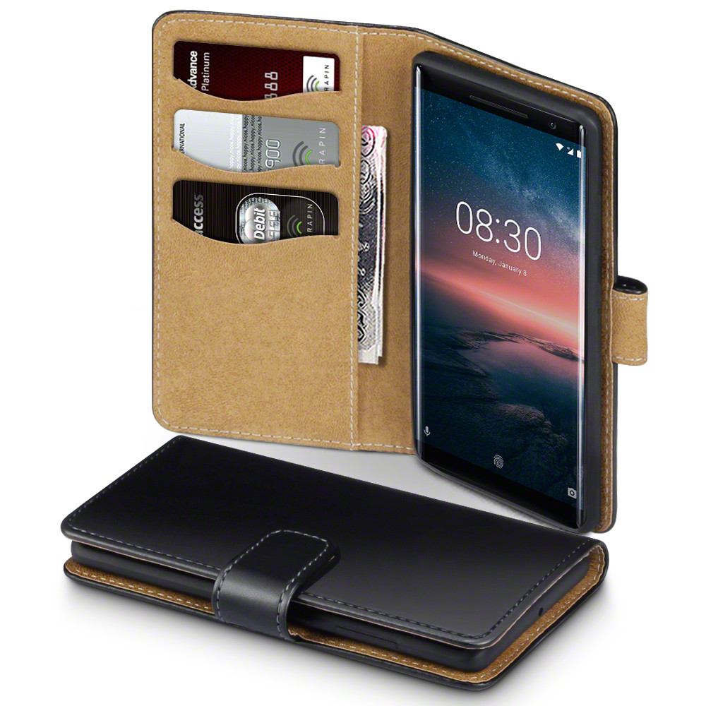 Terrapin Θήκη Πορτοφόλι Nokia 8 Sirocco - Black/Tan