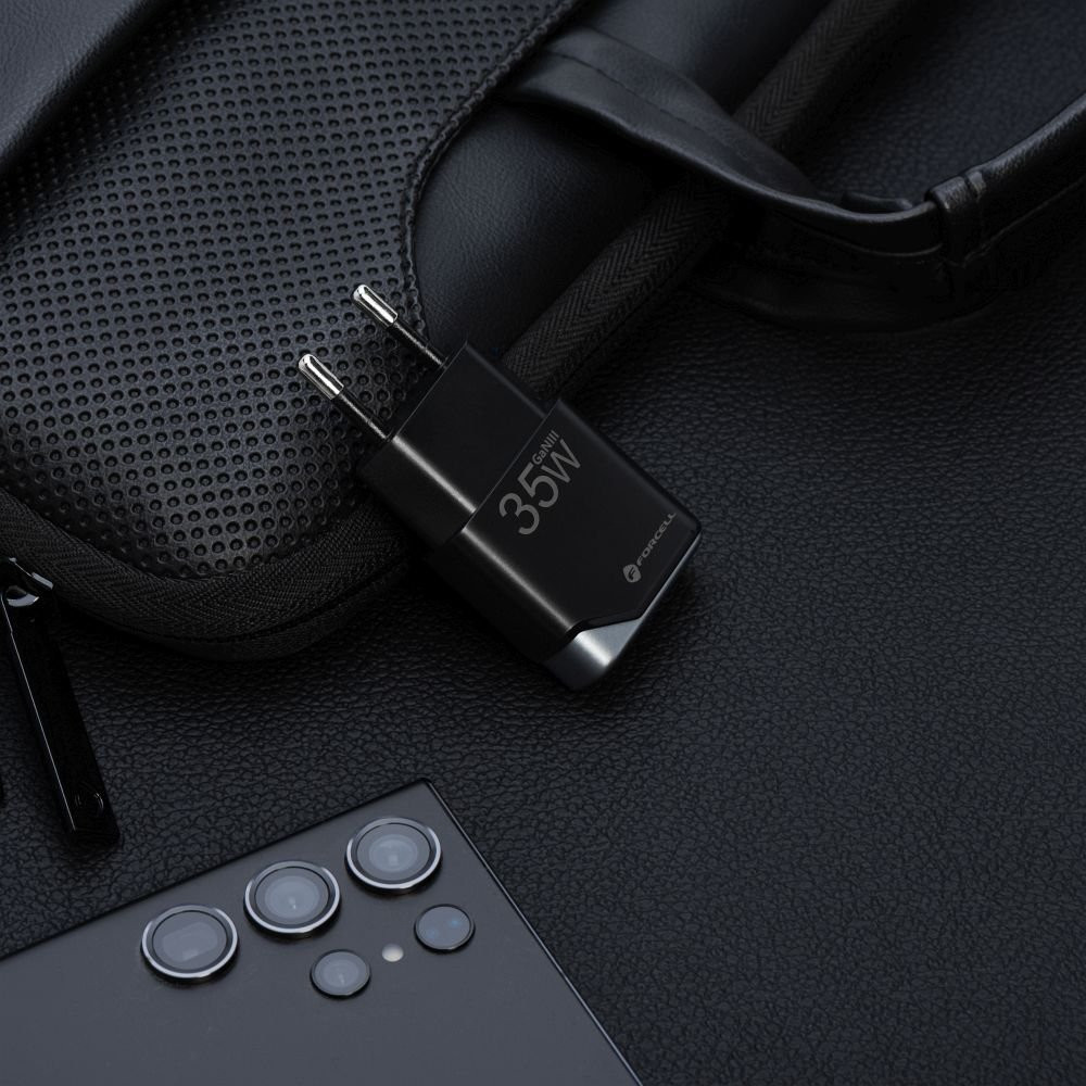 Forcell F-Energy GaN III B135101 Ultra Slim Travel Charger (35 W) — Μαύρο