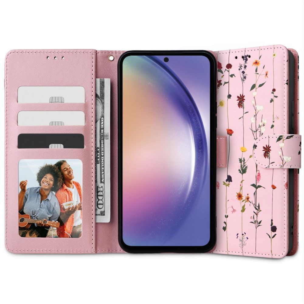 Tech-Protect Wallet - Θήκη Πορτοφόλι Samsung Galaxy A54 - Garden Pink (200-110-480)