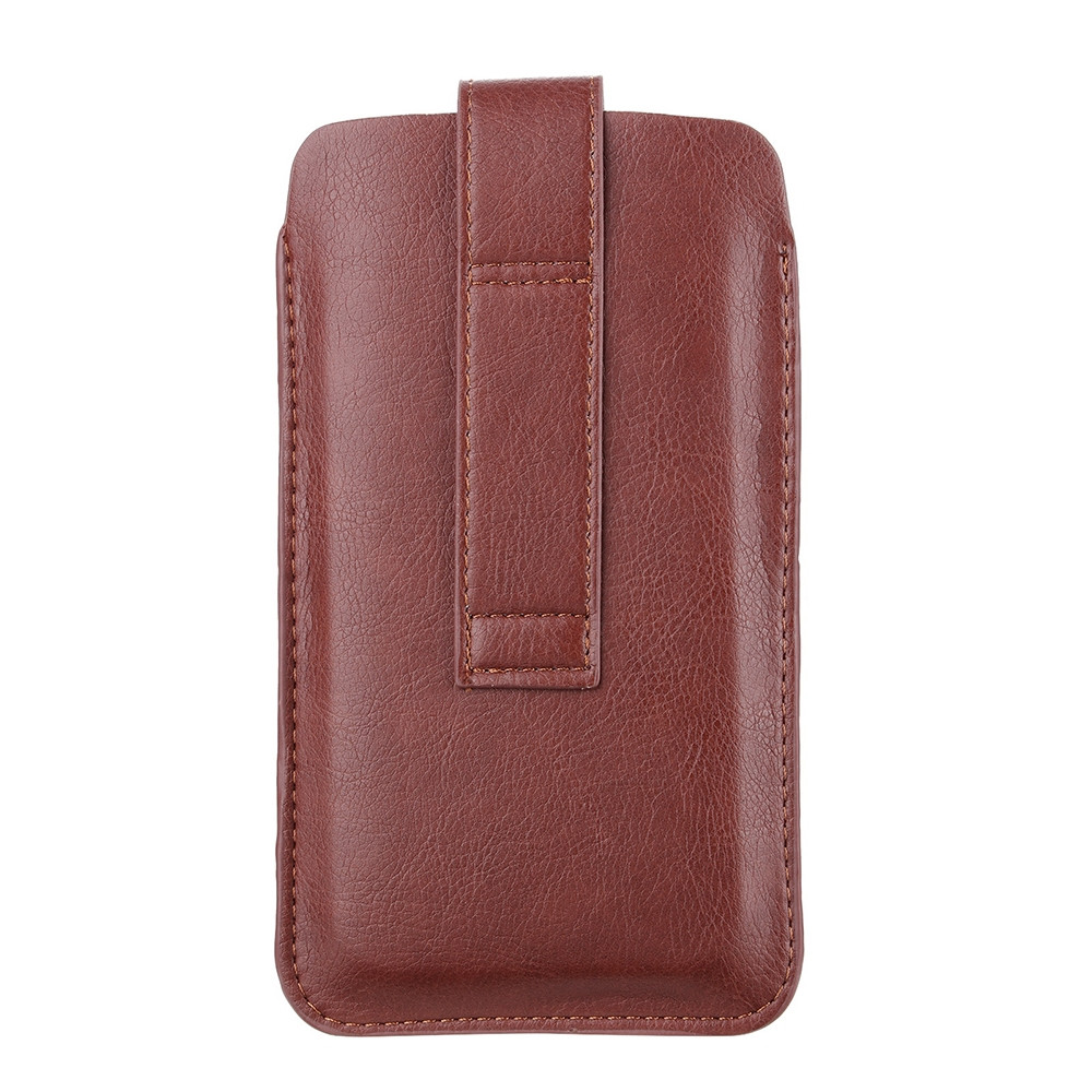 Techsuit Belt Phone Case Bpc1 From Premium Eco Leather Belt Holder Aprox 6.7 Inch Size L Brown