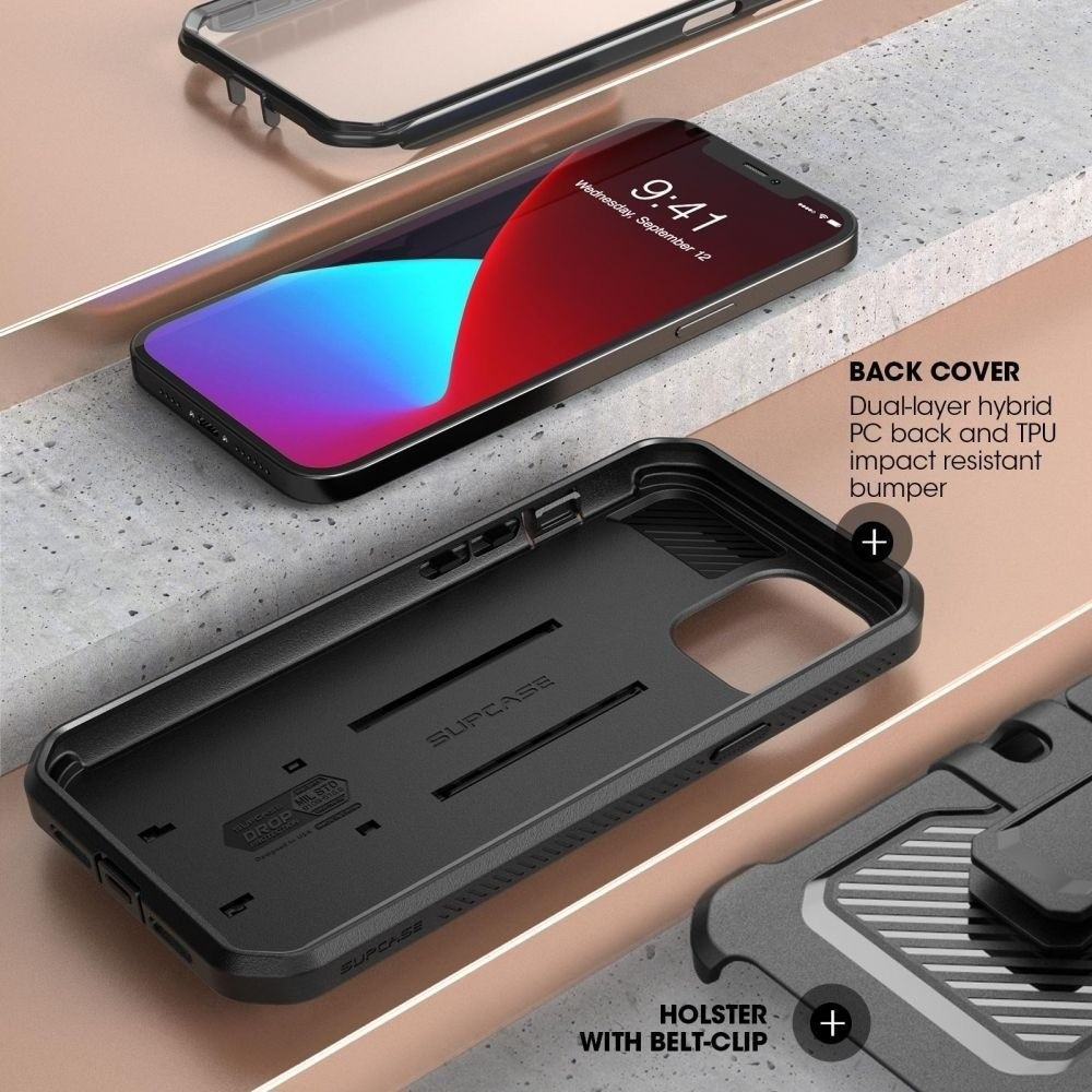 Supcase Ανθεκτική Θήκη Unicorn Beetle Pro Apple iPhone 12 / 12 Pro - Black (JYJ201016)