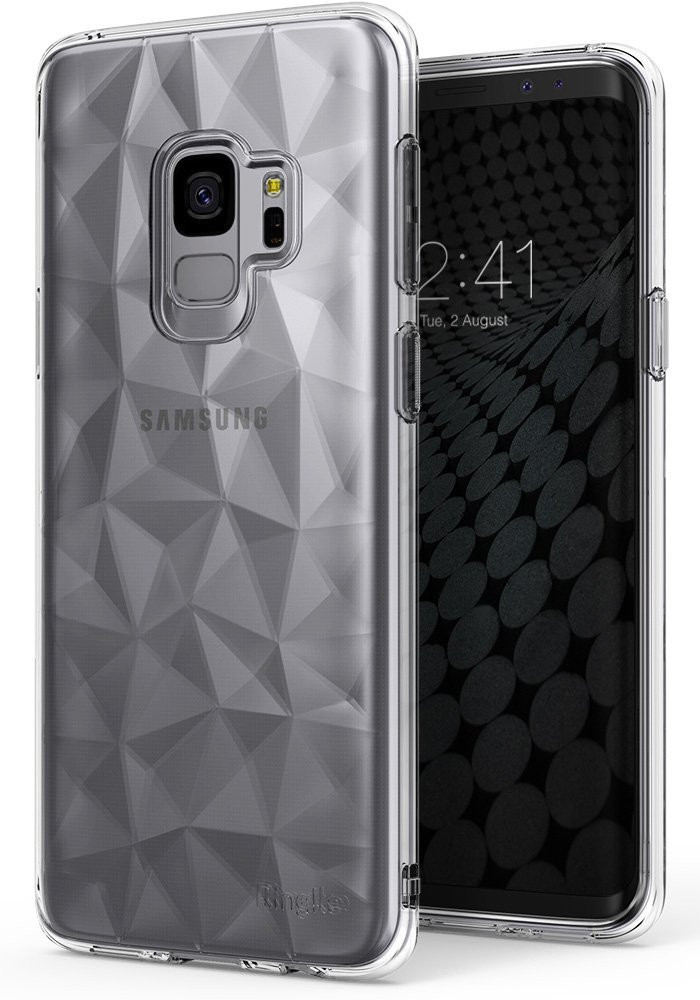 Ringke (Air) Διάφανη Θήκη Σιλικόνης Galaxy S9 με Ανάγλυφο Σχέδιο-Clear (12559)