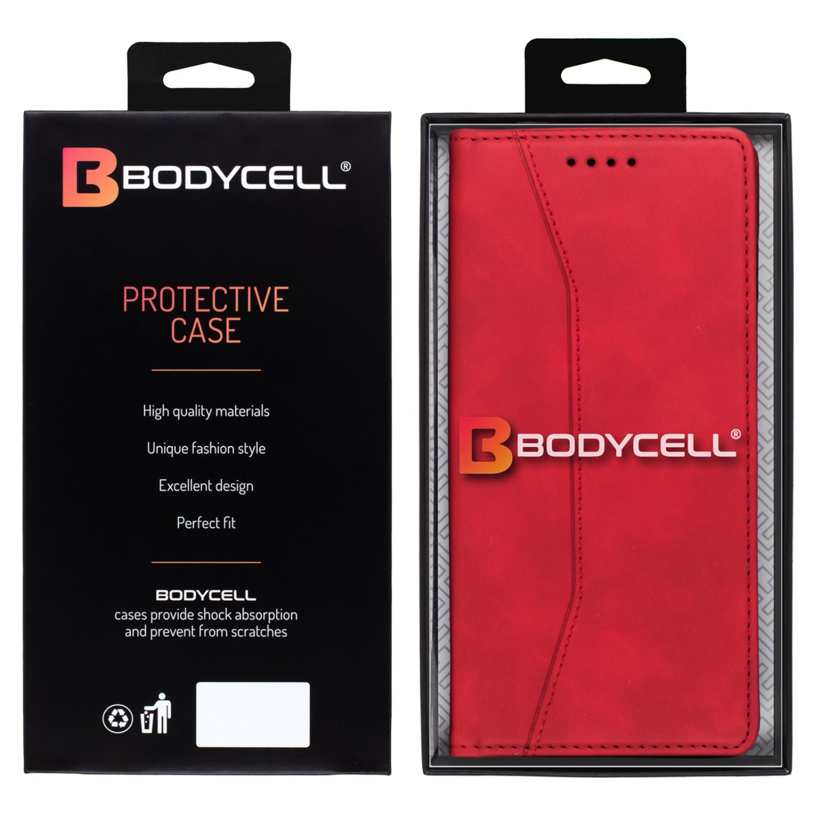 Bodycell Book Case Pu Leather For Samsung Galaxy A33 5G Red (200-109-804)