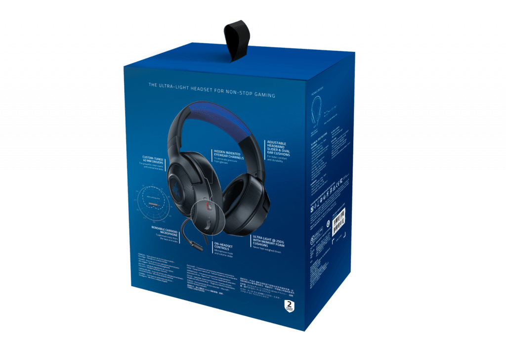 Razer KRAKEN X PS4 - Black/Blue Analog Gaming Headset
