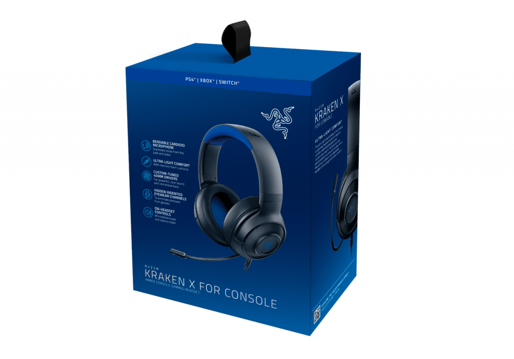 Razer KRAKEN X PS4 - Black/Blue Analog Gaming Headset
