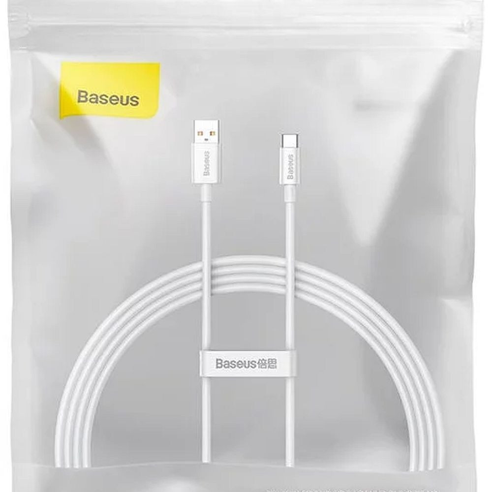 Καλώδιο Baseus Superior Series USB A to USB-C, PD100W, 1.5m Λευκό - Baseus - Λευκό - Type C