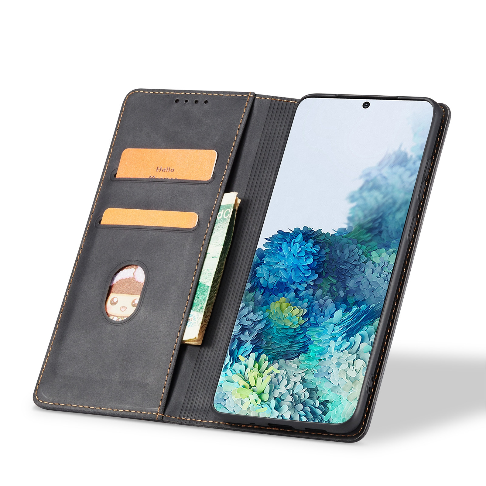 Bodycell Book Case Pu Leather For IPHONE XR Black (200-108-827)