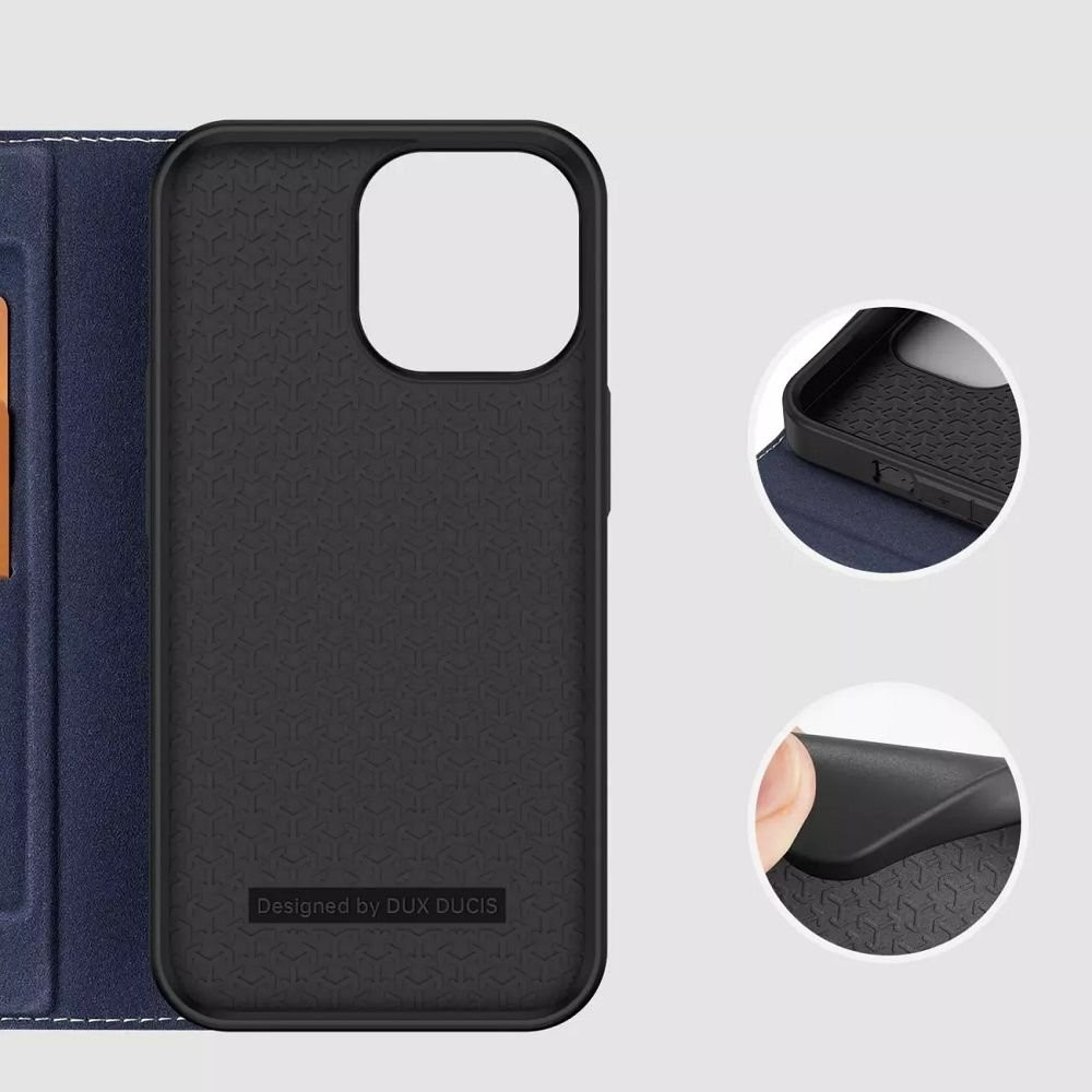 DUX DUCIS wallet case SKIN X2 for iPhone 14 Pro Max blue