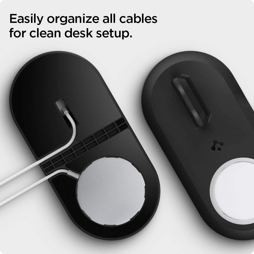 Spigen Mag Fit Duo - Βάση για τον Ασύρματο Φορτιστή MagSafe & Φορτιστή Apple Watch - Black (AMP02796)