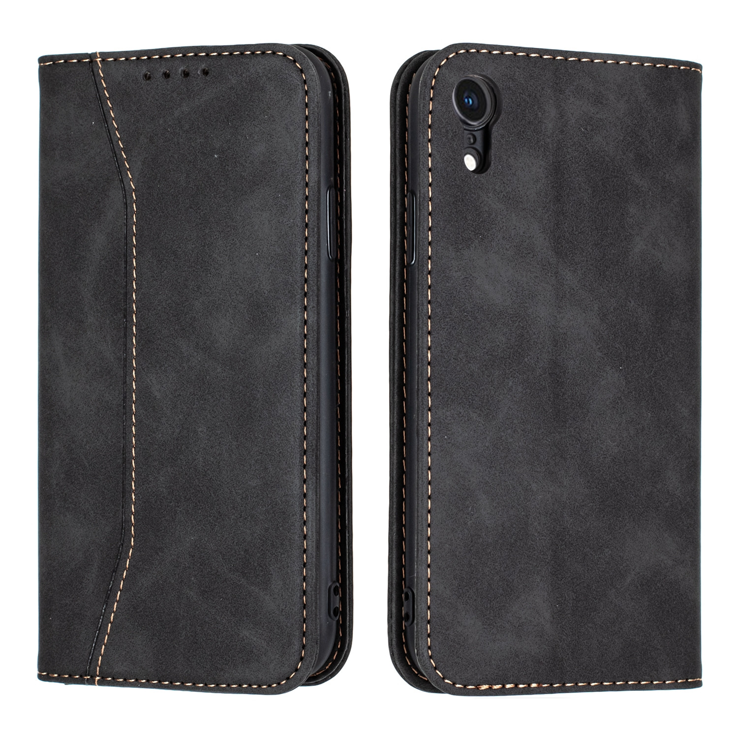 Bodycell Book Case Pu Leather For IPHONE XR Black (200-108-827)