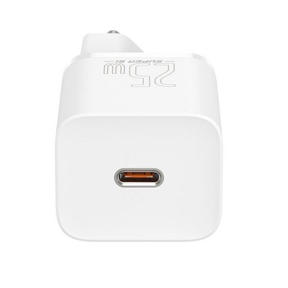 Baseus Φορτιστής  Super Si Quick Charger 1C 25W καλώδιο Type C 1m Λευκό (200-110-585)
